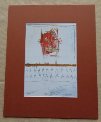 Retrato de artista callejero Jean-Michel Basquiat impresión de arte pop graffiti mate AAAAA Foto 1 de 3