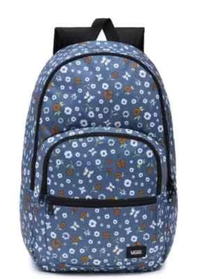 Mochila para computadora portátil Vans Ranged 2 azul con estampado múltiple para mujer/niña (VN0A7UFMAHU) -NUEVA CON ETIQUETAS Foto 1 de 3