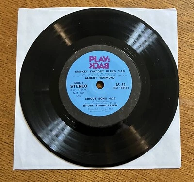 SPRINGSTEEN, BRUCE -Playback Promo. 7" E.P. (Various Artists) 1969 - Image 1 of 3