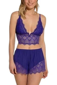 Cosabella Women's 2-piece Allure Sleep Cami Boxer Shorts Set Violett - Picture 1 of 2