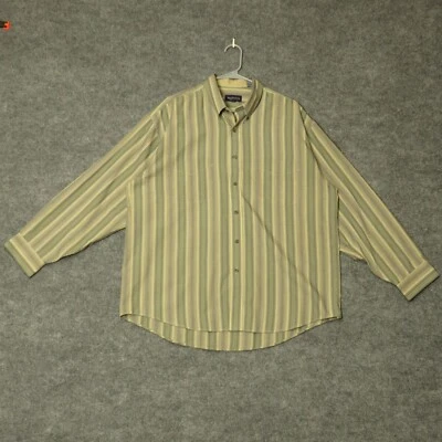 Van Heusen Shirt Mens Large Multicolor Long Sleeve Collared  Button Down Dress - Image 1 of 4