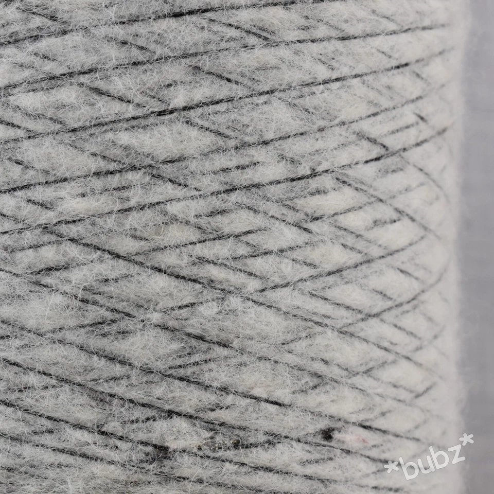 KID MOHAIR SUPER SOFT 4PLY BRUSHED YARN 200g CONE KNIT WOOL BLACK & WHITE MIX - Image 1 of 1
