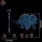 3D Night Light 7 LED Color Changing Lamp Unicorn Owl Butterfly Dinosaur T-rex