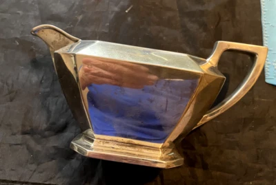 JUEGO DE CREMA A TÉ Gorham Fairfax plata esterlina gran forma con monograma e Foto 1 de 3