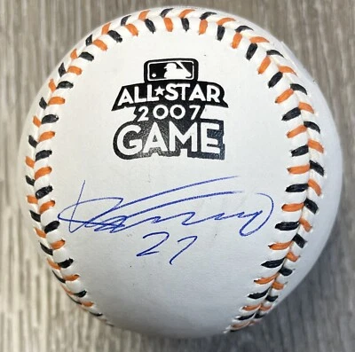 Vladimir Guerrero Sr. Autographed 2007 All-Star Game Logo MLB Baseball JSA - Image 1 of 2