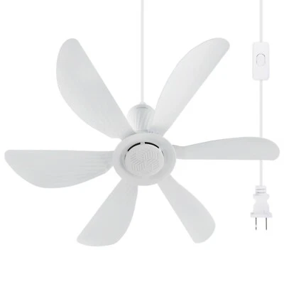Roodike 22.5" Small Ceiling Fan for Outdooor Gazebo, 13.2 ft Wiring Portable