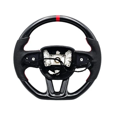 REVESOL Hydro-Dip Carbon Fiber Red Steering Wheel for 2014+ Dodge Durango HEATED - Image 1 of 4