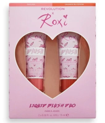 Revolution X Roxi Liquid Blush Duo 0.50 Oz Each Sakura + Orange Blossom NIB Seal - Image 1 of 3