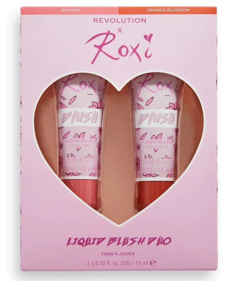 Revolution X Roxi Liquid Blush Duo 0.50 Oz Each Sakura + Orange Blossom NIB Seal - Image 1 of 3
