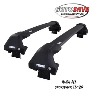 THULE - WingBar Edge (black) Roof Bar Set to fit Audi A3 Sportback (2013-20) - Picture 1 of 5
