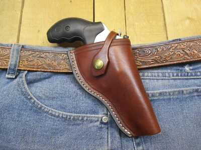 Funda de cuero modelos S&W 60, 63,317,351. Marcos J 3" barril diestro dibujo cruzado Foto 1 de 4