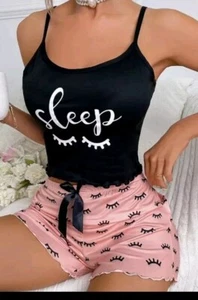 Women Sexy Sleepwear Pajamas Set Shorts And Camisole Nightwear - Picture 1 of 1