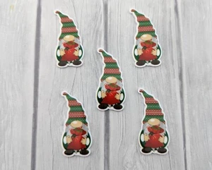 Gnomo Flatback Resina Planar, Navidad Cabachan, Taza Cake Topper - Imagen 1 de 4