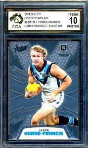 2024 Select AFL Luminous Thunderbolt REFRACTOR Jason Horne-Francis Graded CGA 10 - Picture 1 of 3