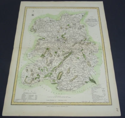 Antique map of Shropshire by James Duncan 1833 - Image 1 of 4