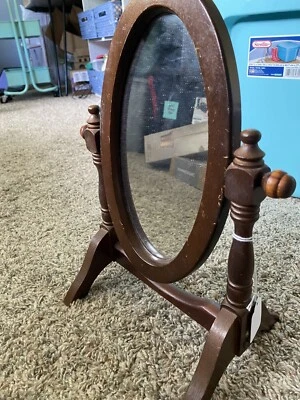 Mini espejo inclinable antiguo vintage con Foto 1 de 3