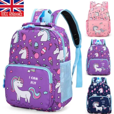 Kids Backpack Children Unicorn Girls School Nursery Travel Shoulder Bag Rucksack - Image 1 of 4
