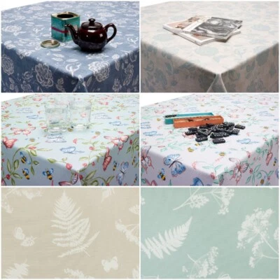 Wipe Clean Oilcloth PVC Wipe Clean Tablecloth - Floral Designs, Moorland, Birds - Image 1 of 2