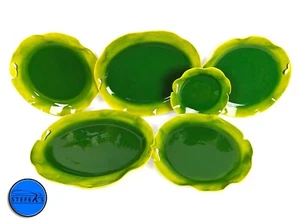 Mustardseed and Moonshine - Set of Six Vintage Leaf Plates - E121024b - Picture 1 of 22