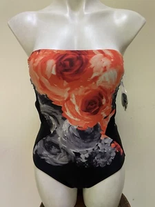NEW Carmen Marc Valvo one piece floral bathing suit Size  4 - Picture 1 of 4