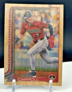 Corbin Carroll #/25 Wood Parallel 2025 Topps Series 1 #78 Arizona Diamondbacks - Bild 1 von 2