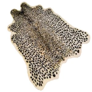 Leopard Print Rug, Cute Faux Cheetah Cowhide Skin Fur Rug for Livingroom,Bedroom - Picture 1 of 7