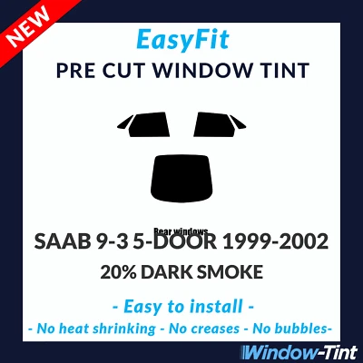 EasyFit Static Pre Cut Tint For SAAB 9-3 5-door Hatch 99-02 - 20% Dark Rear — 第 1/3 张图片