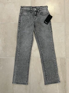 BRAND NEW True Religion Jeans Boys Ricky Big T Straight Gray Size 10 Orig Tags - Picture 1 of 8