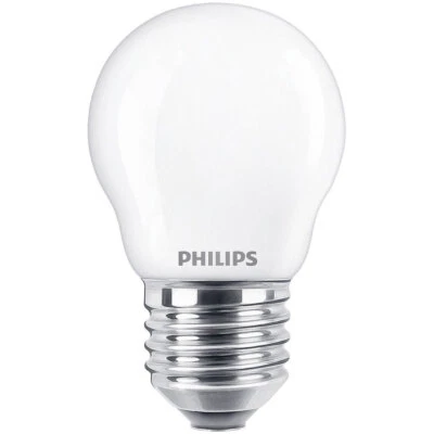 Philips 76391600 LED E-27 Bulb 4.3W 40W Warm White Teardrop 4.5x8cm 2pcs - Image 1 of 2