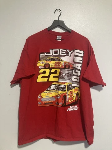 Joe Logano shirt XXL Racing Shirt NASCAR Red Pennzoil Car Penske Cover