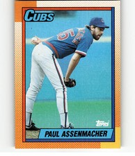 1990 Topps 644 Paul Assenmacher   Chicago Cubs