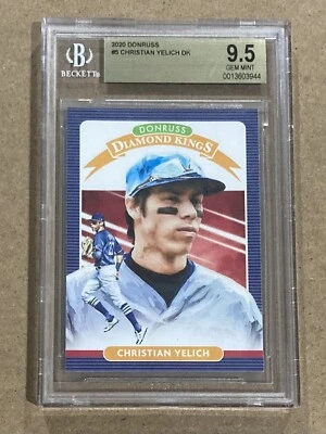 2020 Panini Donruss #5 Christian Yelich DK BGS 9.5 Gem Mint - Image 1 of 2