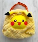 Pokemon Pikachu tote bag Fuzzy Fluffy  Plush Doll Stuffed Toy 10"
