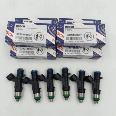 6pcs Genuine BOSCH OEM Fuel Injectors For Nissan Frontier Xterra V6 0280158007 - Image 1 of 4