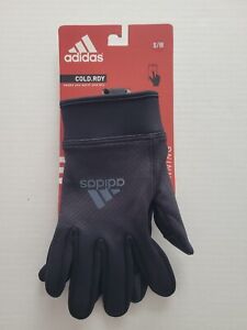 adidas Mens S/M Black Cold Dry Keep Warm Keep Dry Running Gloves AW0134