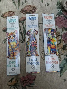GONESH INCENSE STICKS PAW PRINTS FRAGRANCE BEST FRIENDS 30 STICKS 1 pack - Picture 1 of 2