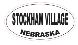 Stockham Village Nebraska Oval Bumper Sticker D7060 Euro Oval - Picture 1 of 1