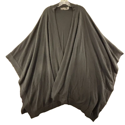 Mantón envolvente tejido cachemir negro Randall Roy para William Kasper talla única para mujer Foto 1 de 4