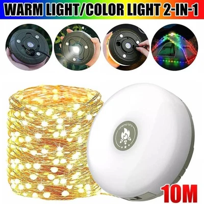 10M Portable Stowable LED String Light Outdoor Camping Retractable Waterproof UK - Image 1 of 4