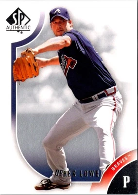 Tarjeta de béisbol 2009 SP auténtica Derek Lowe #76 Atlanta Braves Foto 1 de 2