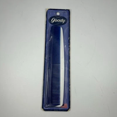 "Paquete de 2 peines utilitarios Goody de 7"" nuevos sellados 1999 hechos en EE. UU. de colección 00621 azul-blanco" Foto 1 de 4