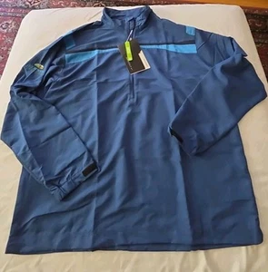 Nike Golf 2009 Mens XL Blue 1/4 Zip Pullover Jeld Wen Jacket NEW - Picture 1 of 4