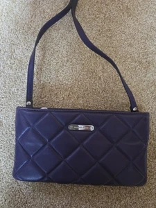 Michael Kors Small Quilted Leather Zip Top Shoulder Bag Purple - NEVER USED - Picture 1 of 15