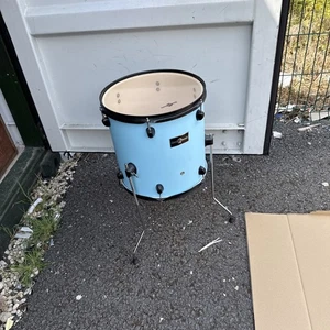 Free P&P. 14”. 14x14” G4M Floor Tom Drum w Legs. Sky Blue Finish - Picture 1 of 14