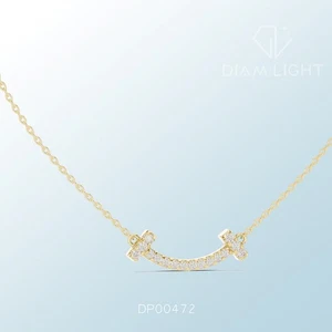 0.38 Ct Round Lab Grown Diamond Pendant Necklace 14k Yellow Gold IGI Certified - Picture 1 of 12