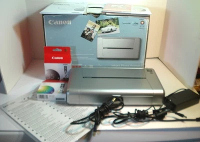 💥Impresora fotográfica de inyección de tinta Canon PIXMA iP100 Bluetooth USB móvil completa-NUEVA TINTA Foto 1 de 4
