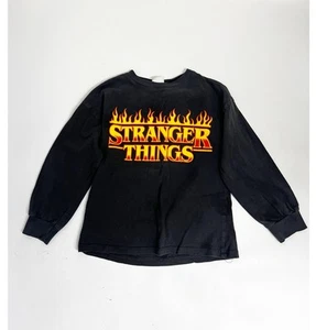 ZARA KIDS DARK GRAY “STRANGER THINGS” SHIRT Sz 8 - Picture 1 of 6