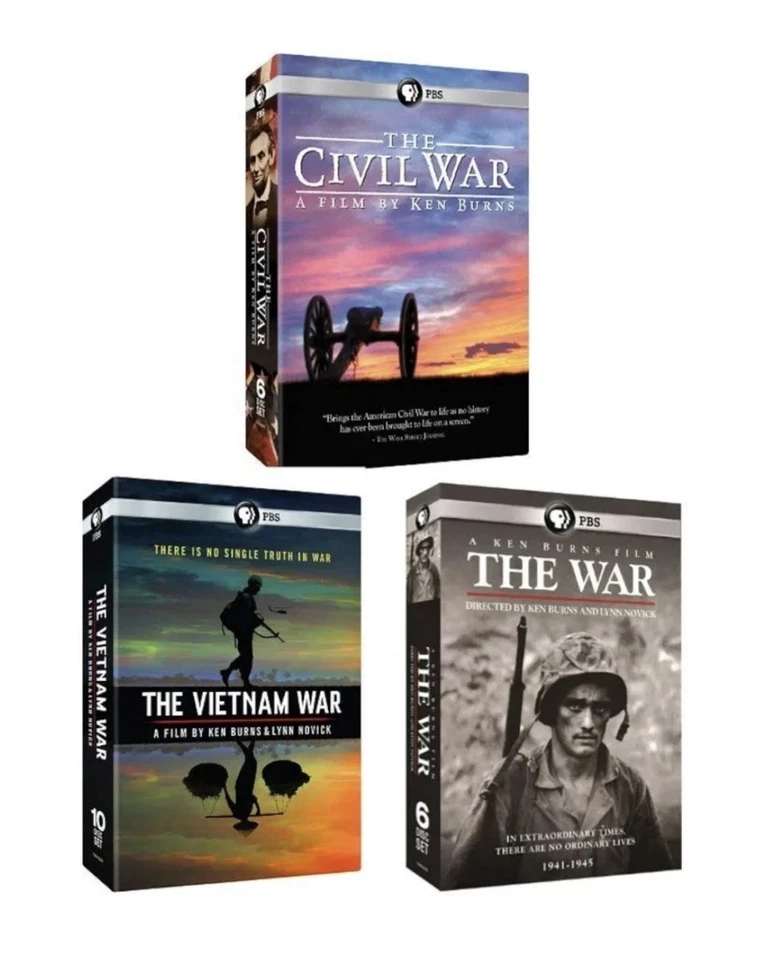 Ken Burns Documentary Collection The Civil War The Vietnam War & The War DVD Set - Image 1 of 3