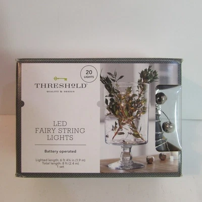 Threshold Silver Warm White LED Fairy String Lights 25 ct 8 ft - Image 1 of 3