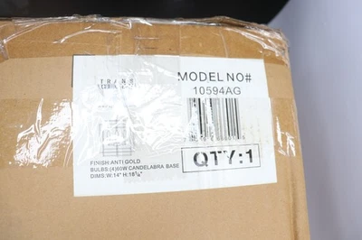 Trans Globe Lighting Four Light Pendant Antique Gold 14" 10594 AG - Image 1 of 4